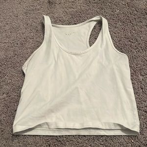 white athletic tank top